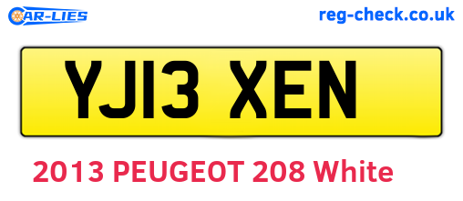 YJ13XEN are the vehicle registration plates.