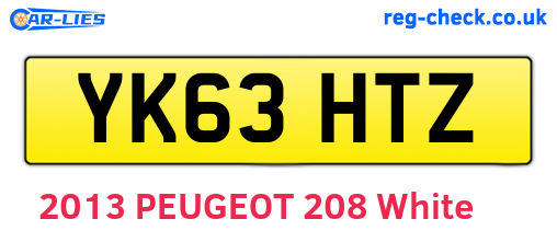 YK63HTZ are the vehicle registration plates.