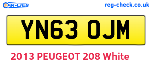 YN63OJM are the vehicle registration plates.