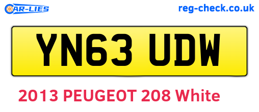 YN63UDW are the vehicle registration plates.