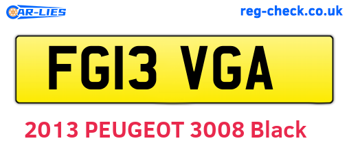 FG13VGA are the vehicle registration plates.