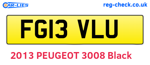 FG13VLU are the vehicle registration plates.