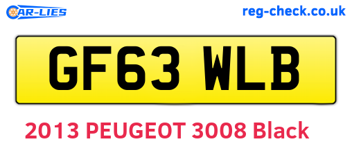 GF63WLB are the vehicle registration plates.