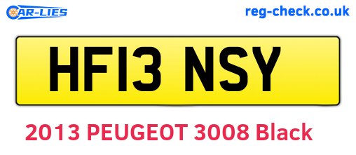 HF13NSY are the vehicle registration plates.