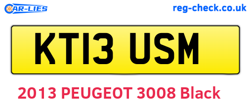 KT13USM are the vehicle registration plates.