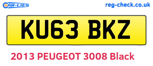KU63BKZ are the vehicle registration plates.