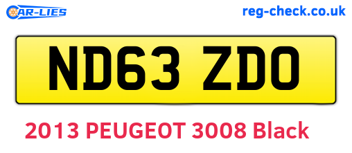 ND63ZDO are the vehicle registration plates.