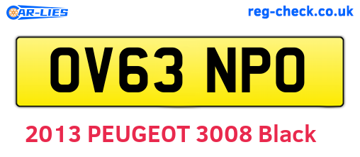 OV63NPO are the vehicle registration plates.