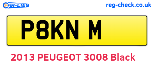 P8KNM are the vehicle registration plates.