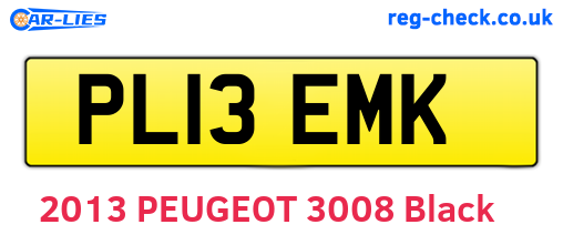 PL13EMK are the vehicle registration plates.