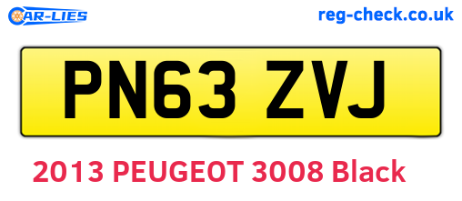 PN63ZVJ are the vehicle registration plates.
