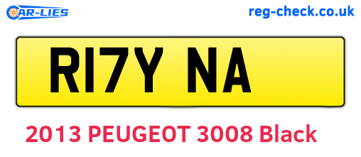 R17YNA are the vehicle registration plates.