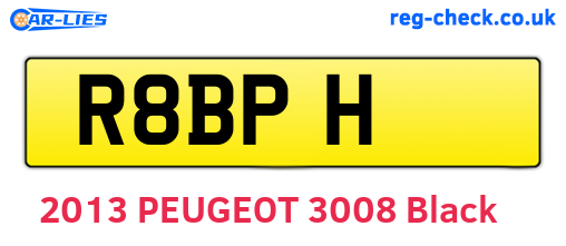 R8BPH are the vehicle registration plates.