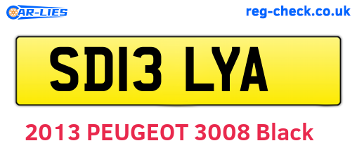SD13LYA are the vehicle registration plates.