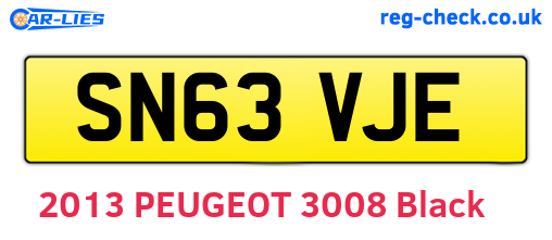 SN63VJE are the vehicle registration plates.