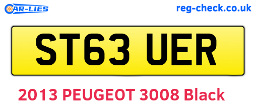 ST63UER are the vehicle registration plates.