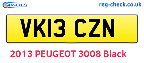 VK13CZN are the vehicle registration plates.