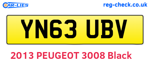 YN63UBV are the vehicle registration plates.