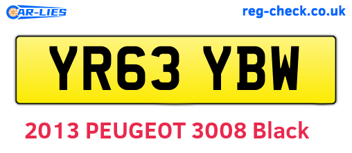 YR63YBW are the vehicle registration plates.