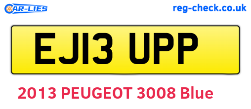 EJ13UPP are the vehicle registration plates.