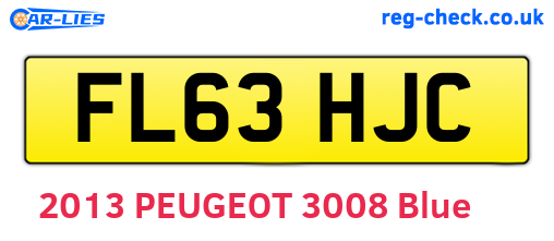 FL63HJC are the vehicle registration plates.