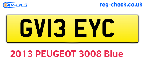 GV13EYC are the vehicle registration plates.