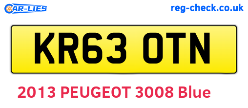 KR63OTN are the vehicle registration plates.
