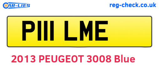P111LME are the vehicle registration plates.