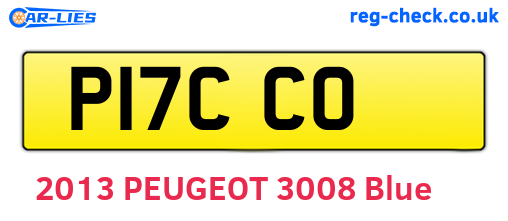 P17CCO are the vehicle registration plates.