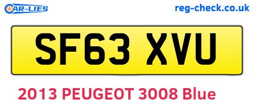 SF63XVU are the vehicle registration plates.
