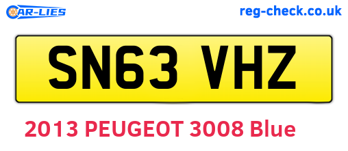 SN63VHZ are the vehicle registration plates.