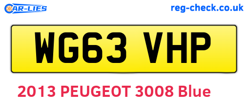 WG63VHP are the vehicle registration plates.