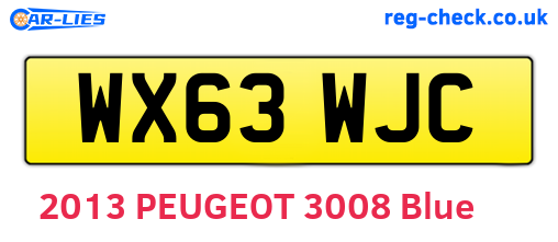 WX63WJC are the vehicle registration plates.