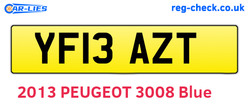 YF13AZT are the vehicle registration plates.
