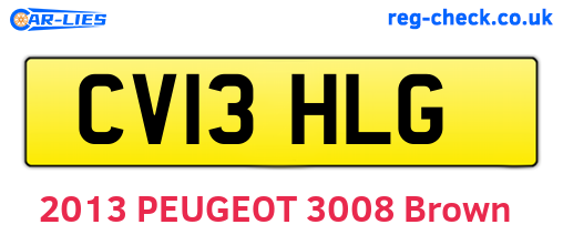CV13HLG are the vehicle registration plates.