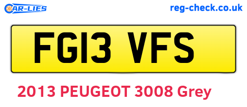 FG13VFS are the vehicle registration plates.