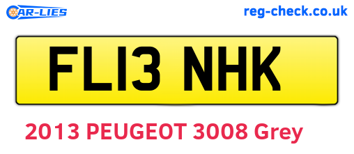 FL13NHK are the vehicle registration plates.