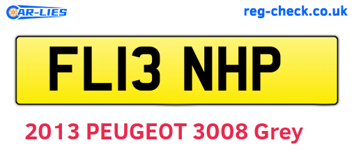 FL13NHP are the vehicle registration plates.