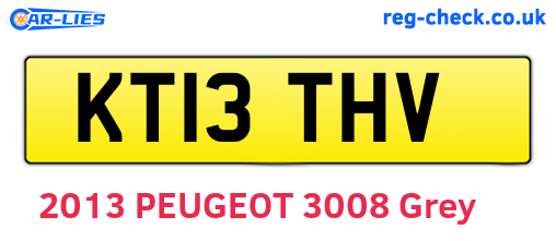 KT13THV are the vehicle registration plates.