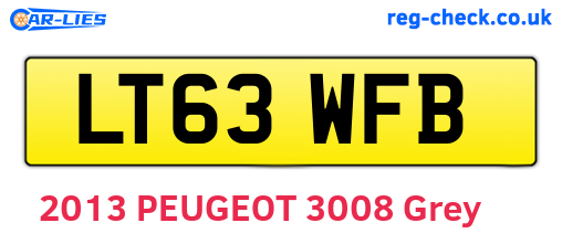 LT63WFB are the vehicle registration plates.
