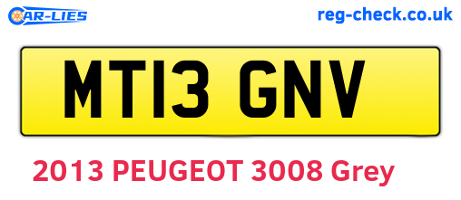 MT13GNV are the vehicle registration plates.