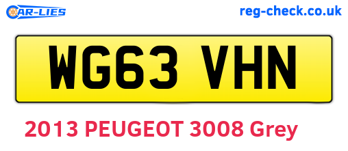 WG63VHN are the vehicle registration plates.