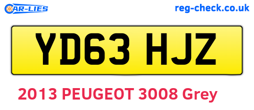 YD63HJZ are the vehicle registration plates.