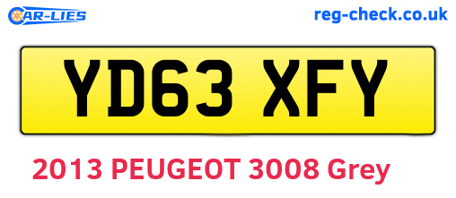 YD63XFY are the vehicle registration plates.