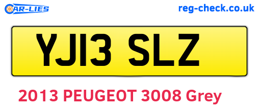 YJ13SLZ are the vehicle registration plates.