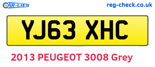 YJ63XHC are the vehicle registration plates.