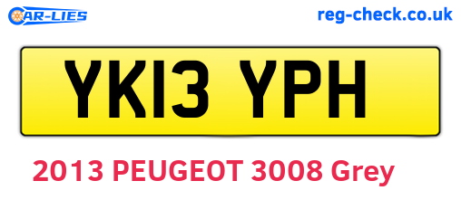 YK13YPH are the vehicle registration plates.