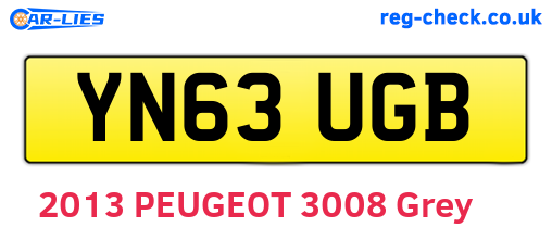 YN63UGB are the vehicle registration plates.