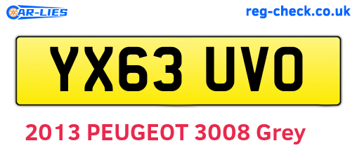 YX63UVO are the vehicle registration plates.