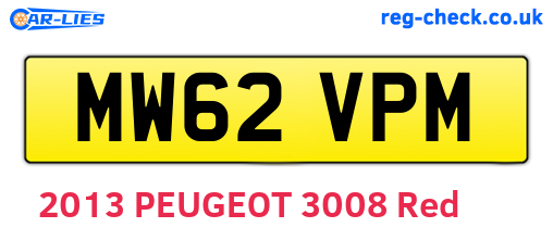 MW62VPM are the vehicle registration plates.